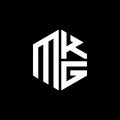MKG logo MKG icon MKG monogram MKG letter minimalist Circle flat Unique modern abstract logo design Royalty Free Stock Photo
