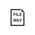 MKV File icon flat Royalty Free Stock Photo