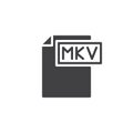 Mkv format document icon vector Royalty Free Stock Photo