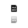 MKV icon flat Royalty Free Stock Photo