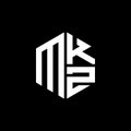 MKZ logo MKZ icon MKZ monogram MKZ letter minimalist Circle flat Unique modern abstract logo design Royalty Free Stock Photo