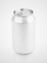 330 ml aluminum soda can on gray Royalty Free Stock Photo