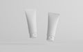 100ml Cosmetic Cream Tube Packaging Mockup - Two Floating Tubes. 3D Illustration