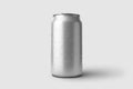 350ml Energy drink soda can mockup template with water droplets, isolated on light grey background. Royalty Free Stock Photo