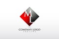 ML, LM letter company logo design vector