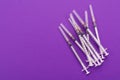 1-ml syringes isolated on a bright background