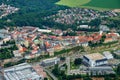 Mlada Boleslav city, fly photo Royalty Free Stock Photo