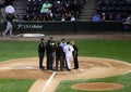 MLB Baseball - Managers and Umpires Meeting Royalty Free Stock Photo