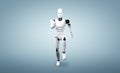 MLB Running robot humanoid showing fast movement and vital energy Royalty Free Stock Photo