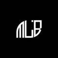 MLB letter logo design on black background. MLB creative initials letter logo concept. MLB letter design.MLB letter logo design on