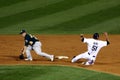 MLB - Rios takes second base! Royalty Free Stock Photo