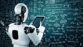 MLB Robot hominoid using tablet computer for engineering science studying