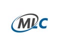 MLC letter creative modern elegant swoosh logo design Royalty Free Stock Photo