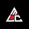 MLC triangle letter logo design with triangle shape. MLC triangle logo design monogram. MLC triangle vector logo template with red Royalty Free Stock Photo