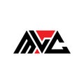 MLC triangle letter logo design with triangle shape. MLC triangle logo design monogram. MLC triangle vector logo template with red Royalty Free Stock Photo
