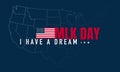 MLK Day Background. Banner, Poster, Greeting Card Royalty Free Stock Photo