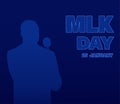 MLK day 15 January poster. Silhouette of man speaking microphone vector illustration Royalty Free Stock Photo