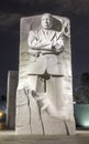 MLK statue at night in D.C.