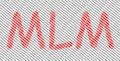 MLM banner in red and black Royalty Free Stock Photo