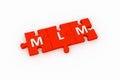 MLM puzzle concept white background Royalty Free Stock Photo