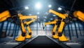 MLP Mechanized industry robot arm for assembly in factory production line
