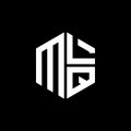 MLQ logo MLQ icon MLQ monogram MLQ letter minimalist Circle flat Unique modern abstract logo design Royalty Free Stock Photo