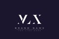 MLX abstract letter logo design Royalty Free Stock Photo