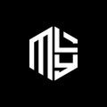 MLY logo MLY icon MLY monogram MLY letter minimalist Circle flat Unique modern abstract logo design Royalty Free Stock Photo