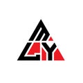 MLY triangle letter logo design with triangle shape. MLY triangle logo design monogram. MLY triangle vector logo template with red Royalty Free Stock Photo
