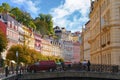 Mlynske street of Karlsbad (Karlovy Vary) Royalty Free Stock Photo