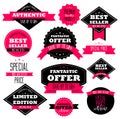 Retro sale stickers collection. Sale badges. Online shopping, sale and promotion, website and mobile badges, promo banners, specia Royalty Free Stock Photo