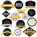 Flat design sale badges and stickers collection. Sale and promotion, delivery website and mobile badges, promo banners, special of Royalty Free Stock Photo