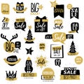 Sale badges and stickers collection. Sale and promotion, delivery, winter sale website and mobile badges, promo banners, special o Royalty Free Stock Photo
