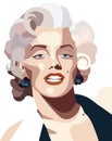 Marilyn Monroe Colored Vector Illustration Pop Art Style Andy Warhol Royalty Free Stock Photo