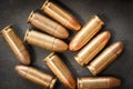 9mm bullet for a gun Royalty Free Stock Photo