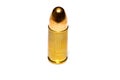 9 mm or .357 bullet on white background Royalty Free Stock Photo