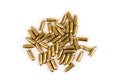 9mm bullets for short gun, isolated studio photo Royalty Free Stock Photo