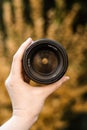 A 85mm camera lens Royalty Free Stock Photo