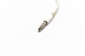 3.5mm Connector with white cable Royalty Free Stock Photo
