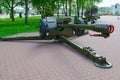 122-mm D-30 howitzer on Alley of military glory in park of Winners, Vitebsk, Belarus