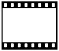 35mm film strip piece with clipping paths, vector illustration Royalty Free Stock Photo