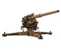 88mm Flak Gun Artillery Isolated Royalty Free Stock Photo