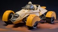 1:28mm Heroic Scale Snowmobile Miniature Inspired By Johnny Quest