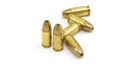 9mm hollow point bullets. Royalty Free Stock Photo