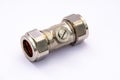 15mm metal plumbing pipe isolation valve Royalty Free Stock Photo