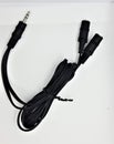 3.5mm micro jack and RCA cable for audio data transmission Royalty Free Stock Photo