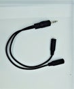 3.5mm micro jack and RCA cable for audio data transmission