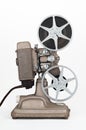 8 mm Movie Projector with Film Reels. Royalty Free Stock Photo