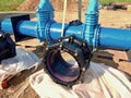 500mm new black waga multi joint unit. 500 mm drink water Gate valve screwed