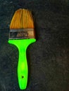 100mm green handel painting brush Royalty Free Stock Photo
